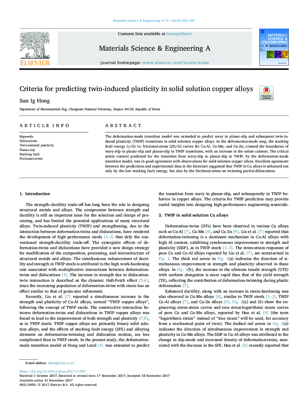 Criteria for predicting twin-induced plasticity in solid solution copper alloys