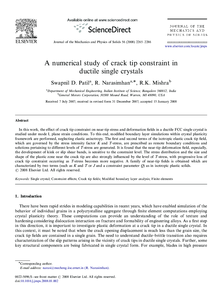 A numerical study of crack tip constraint in ductile single crystals