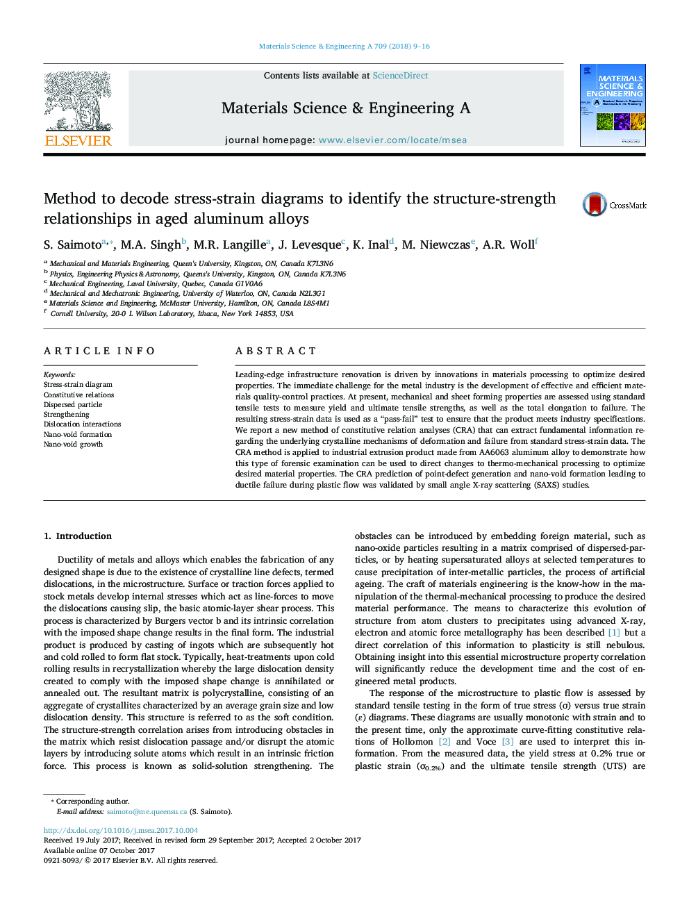 Method to decode stress-strain diagrams to identify the structure-strength relationships in aged aluminum alloys