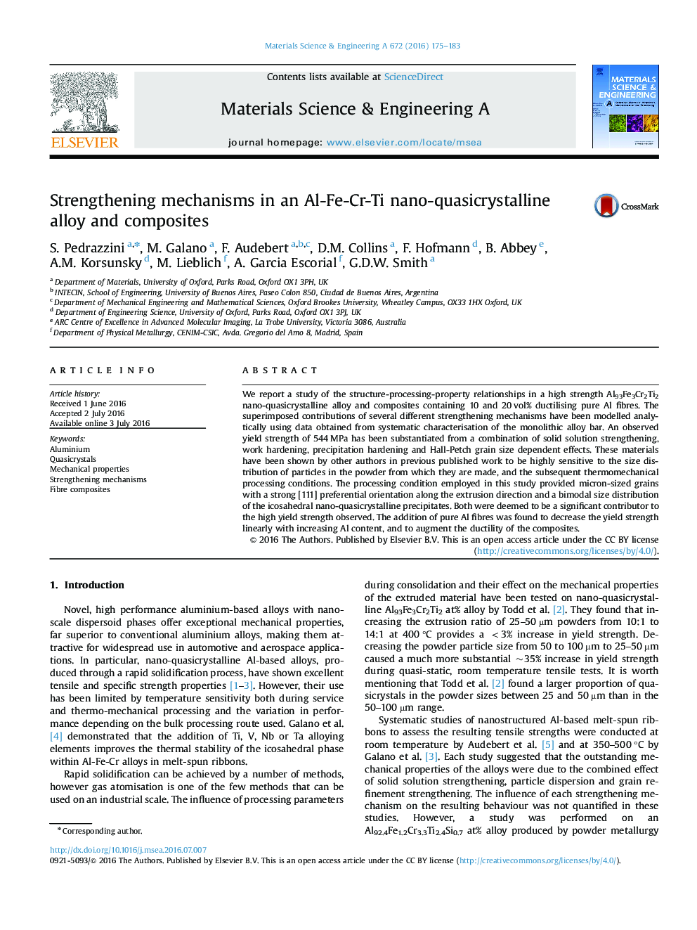 Strengthening mechanisms in an Al-Fe-Cr-Ti nano-quasicrystalline alloy and composites
