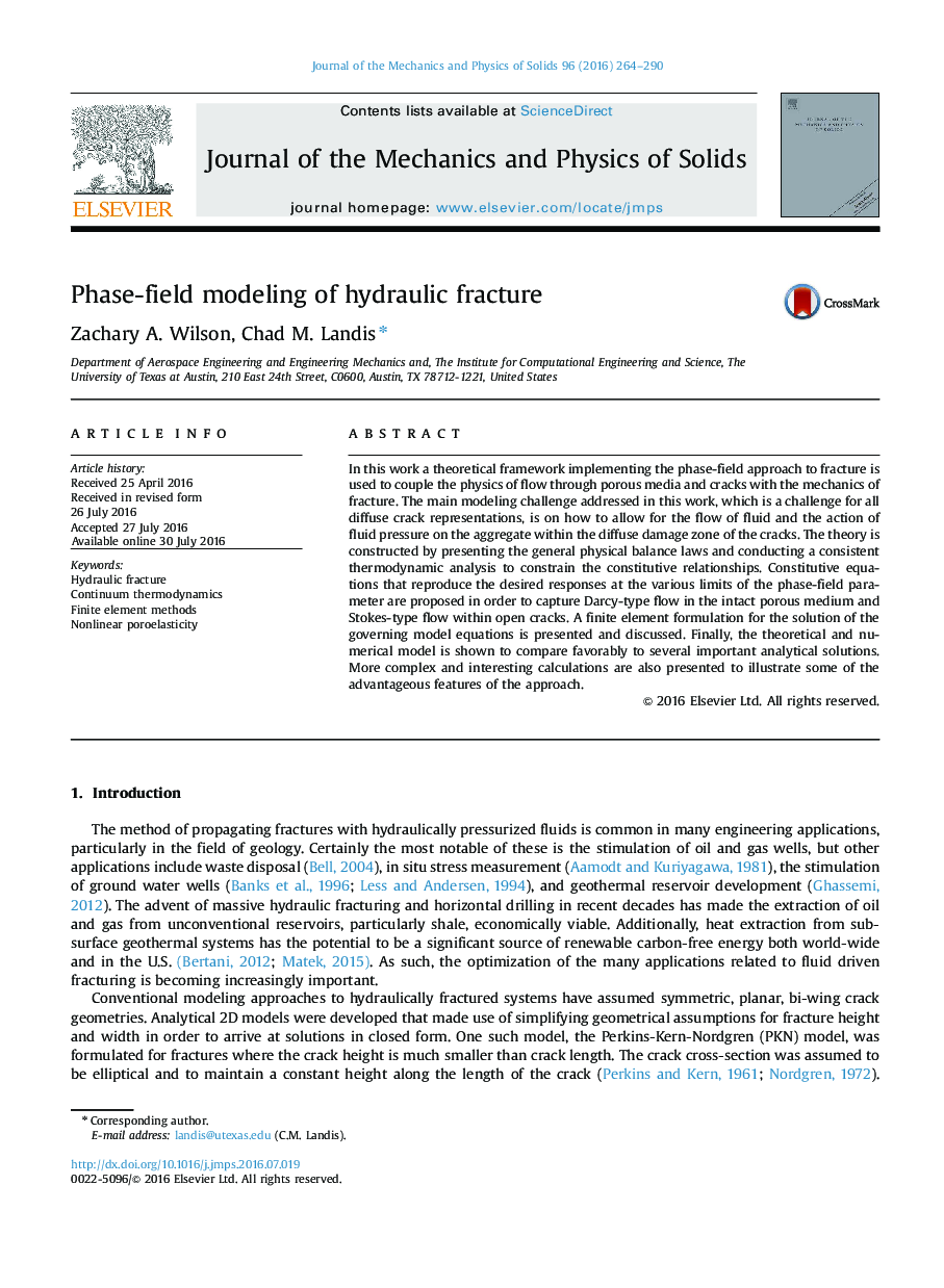 Phase-field modeling of hydraulic fracture