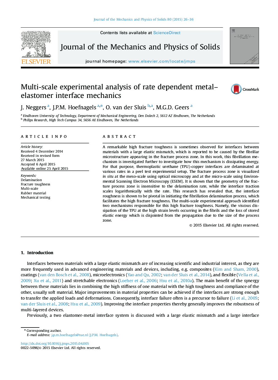 Multi-scale experimental analysis of rate dependent metal–elastomer interface mechanics