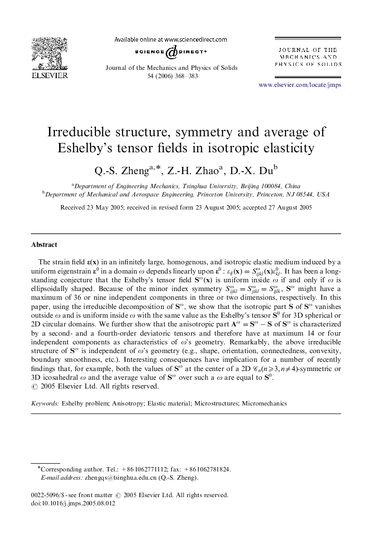 Irreducible structure, symmetry and average of Eshelby's tensor fields in isotropic elasticity