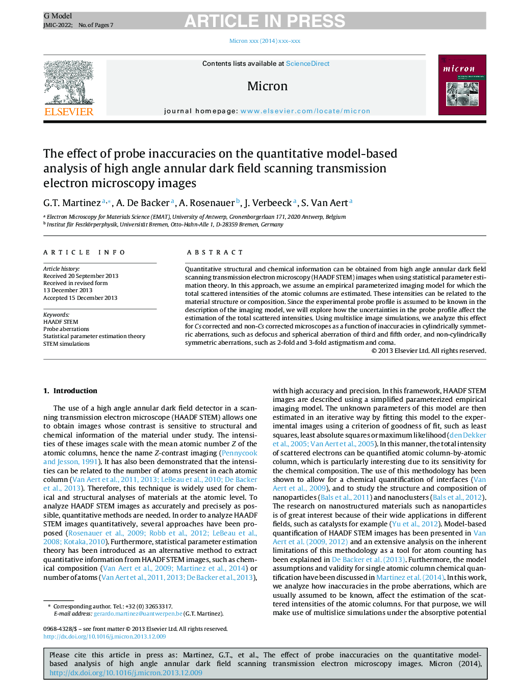 The effect of probe inaccuracies on the quantitative model-based analysis of high angle annular dark field scanning transmission electron microscopy images