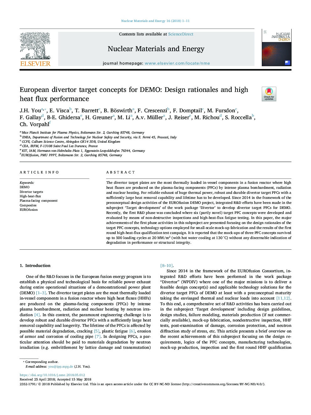 European divertor target concepts for DEMO: Design rationales and high heat flux performance