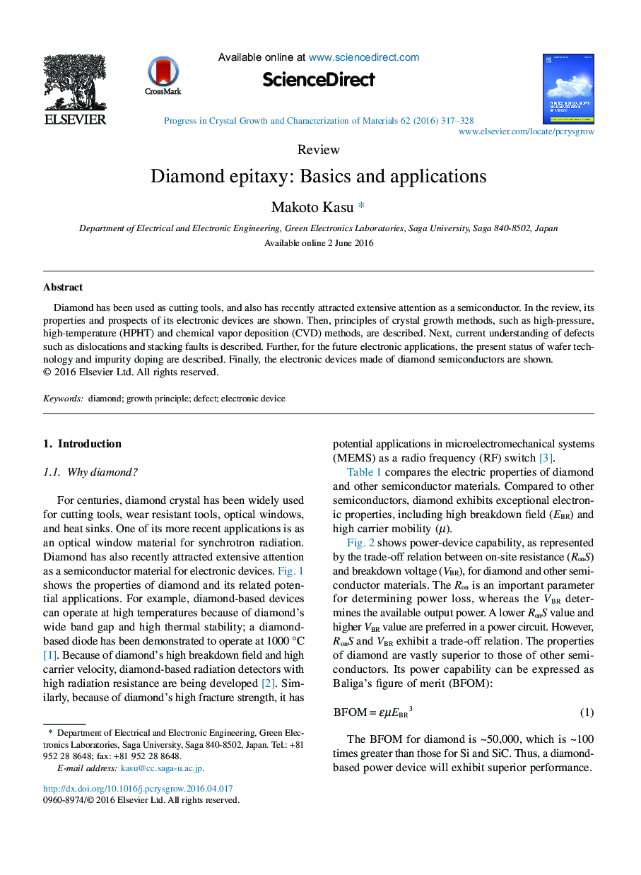 Diamond epitaxy: Basics and applications