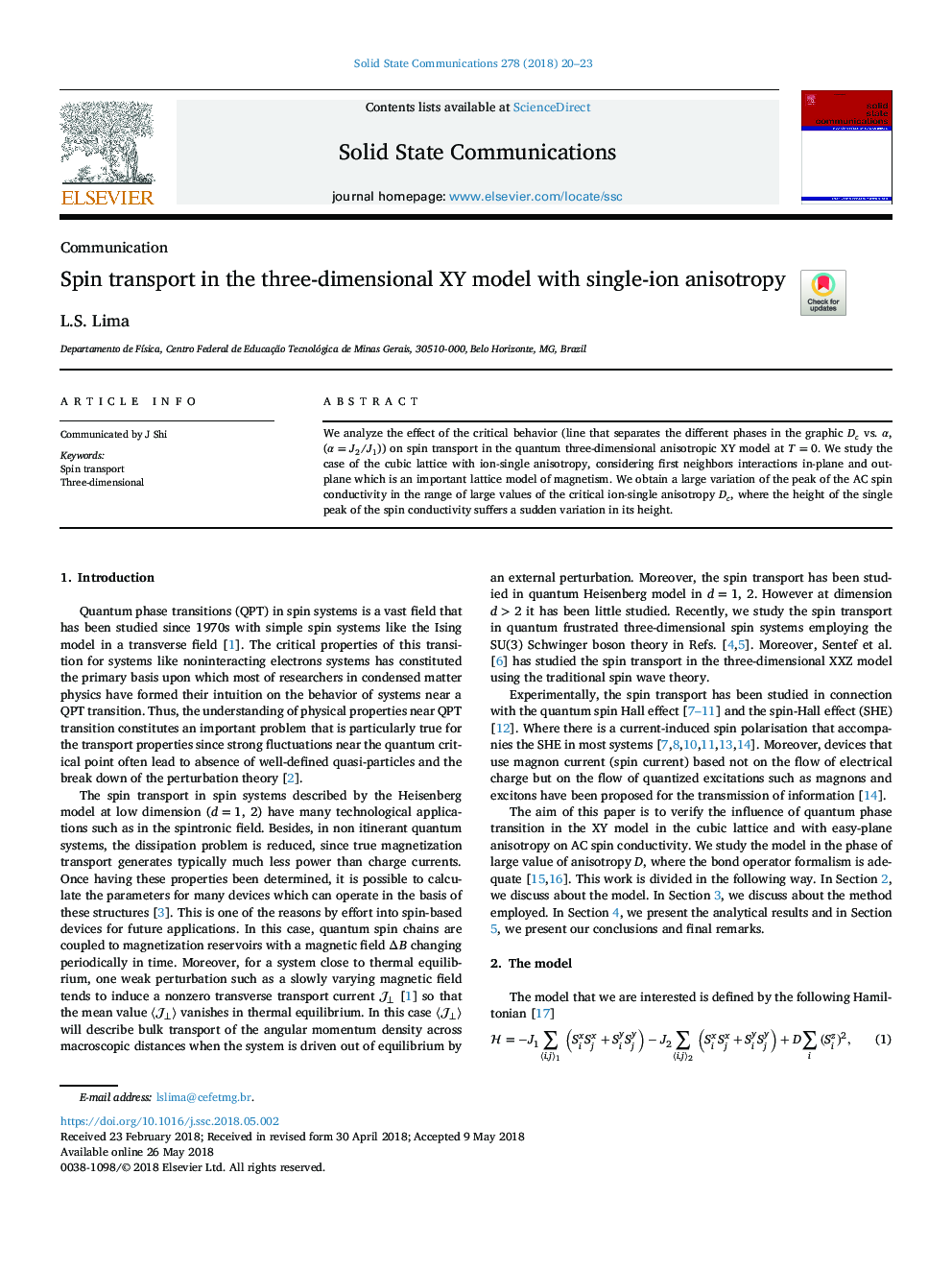 Spin transport in the three-dimensional XY model with single-ion anisotropy