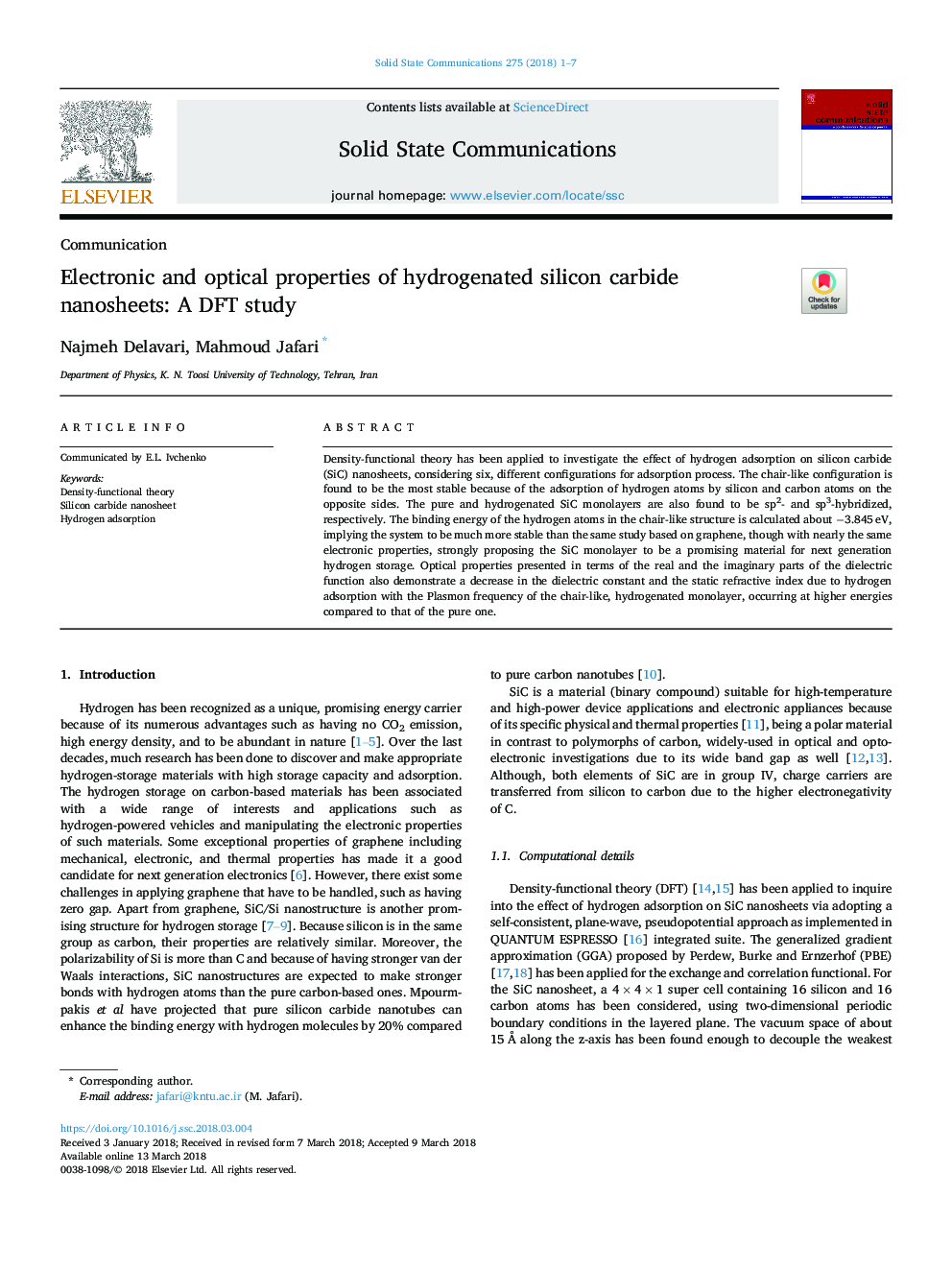 Electronic and optical properties of hydrogenated silicon carbide nanosheets: A DFT study