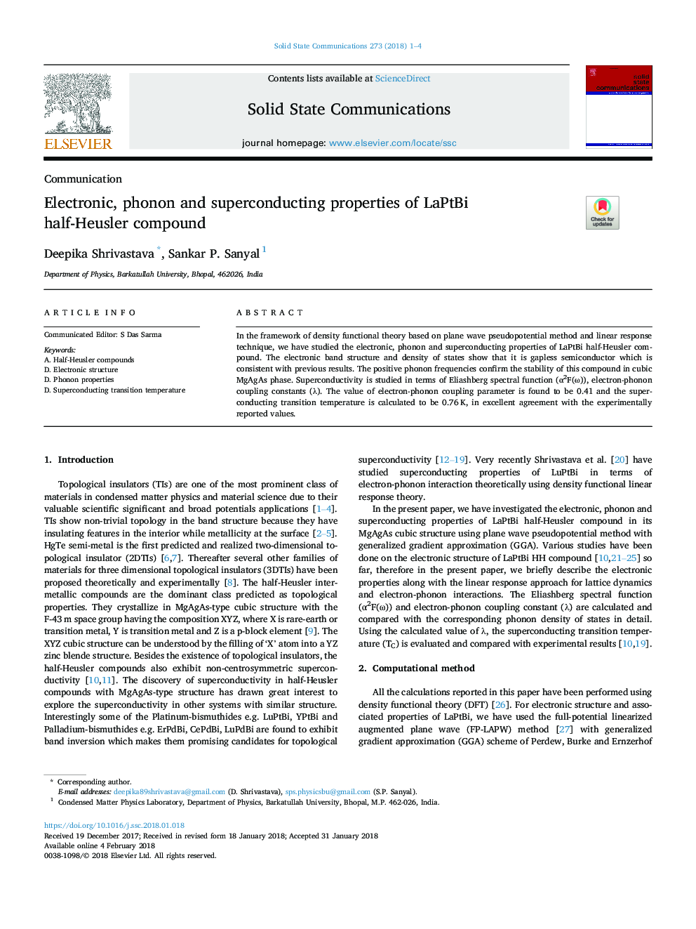 Electronic, phonon and superconducting properties of LaPtBi half-Heusler compound