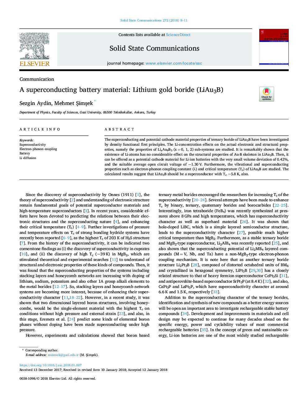 A superconducting battery material: Lithium gold boride (LiAu3B)