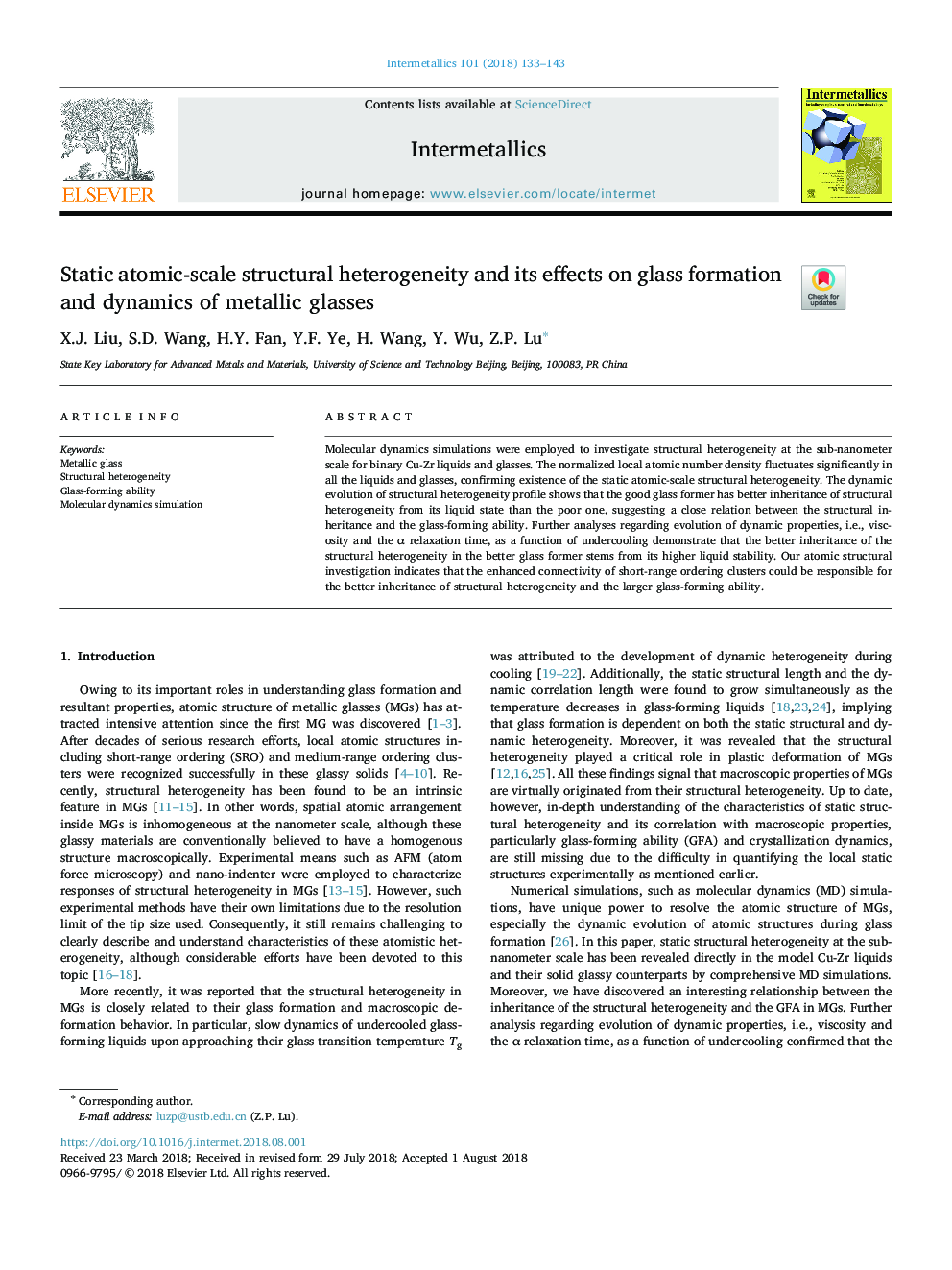 Static atomic-scale structural heterogeneity and its effects on glass formation and dynamics of metallic glasses