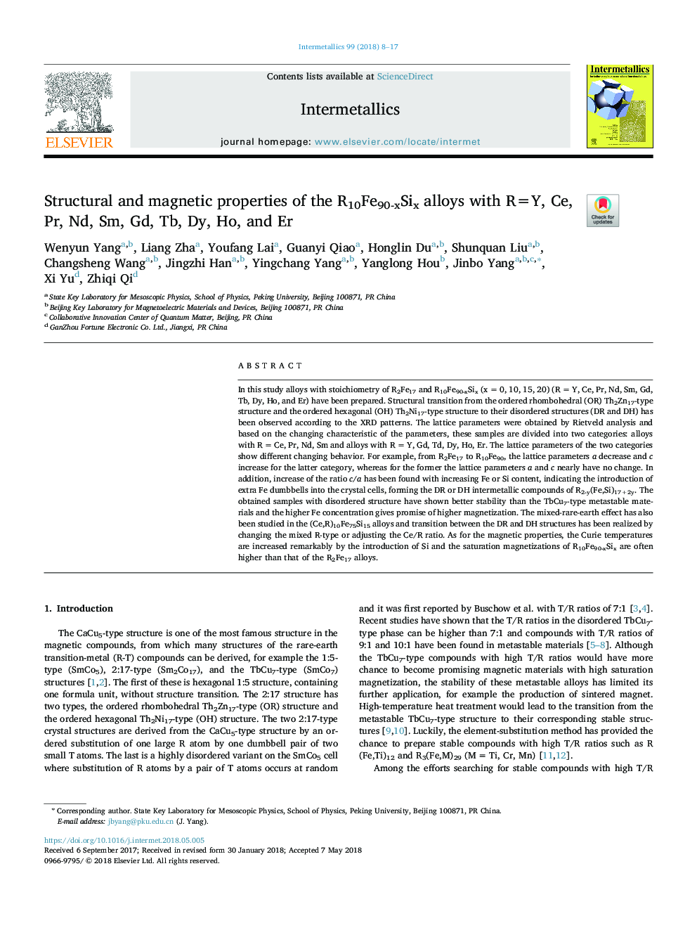 Structural and magnetic properties of the R10Fe90-xSix alloys with R=Y, Ce, Pr, Nd, Sm, Gd, Tb, Dy, Ho, and Er