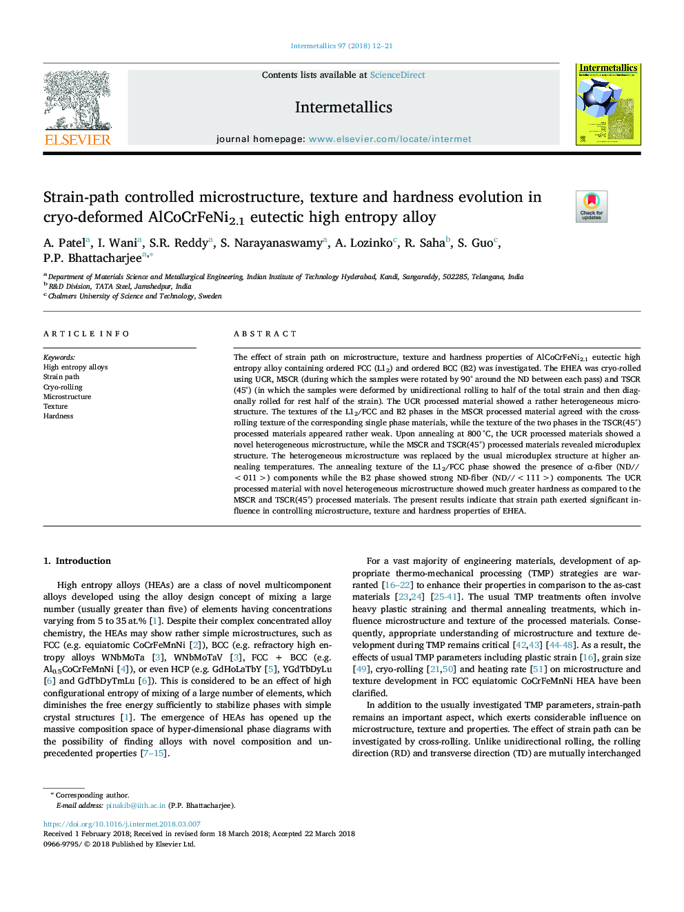 Strain-path controlled microstructure, texture and hardness evolution in cryo-deformed AlCoCrFeNi2.1 eutectic high entropy alloy