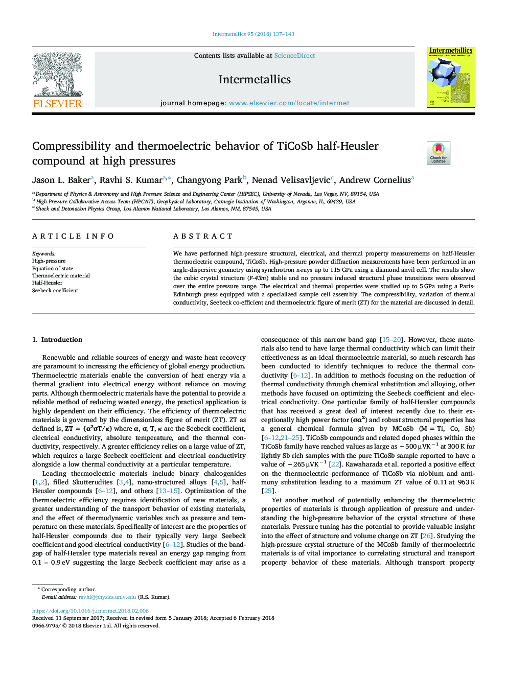 Compressibility and thermoelectric behavior of TiCoSb half-Heusler compound at high pressures