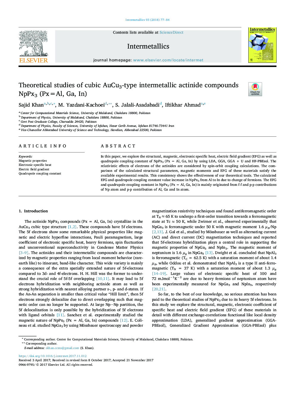 Theoretical studies of cubic AuCu3-type intermetallic actinide compounds NpPx3 (Px=Al, Ga, In)