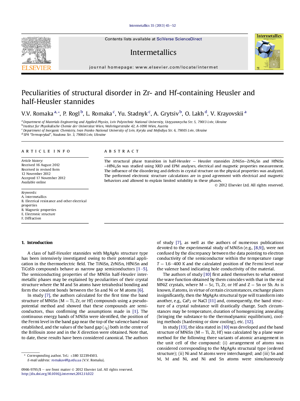 Peculiarities of structural disorder in Zr- and Hf-containing Heusler and half-Heusler stannides