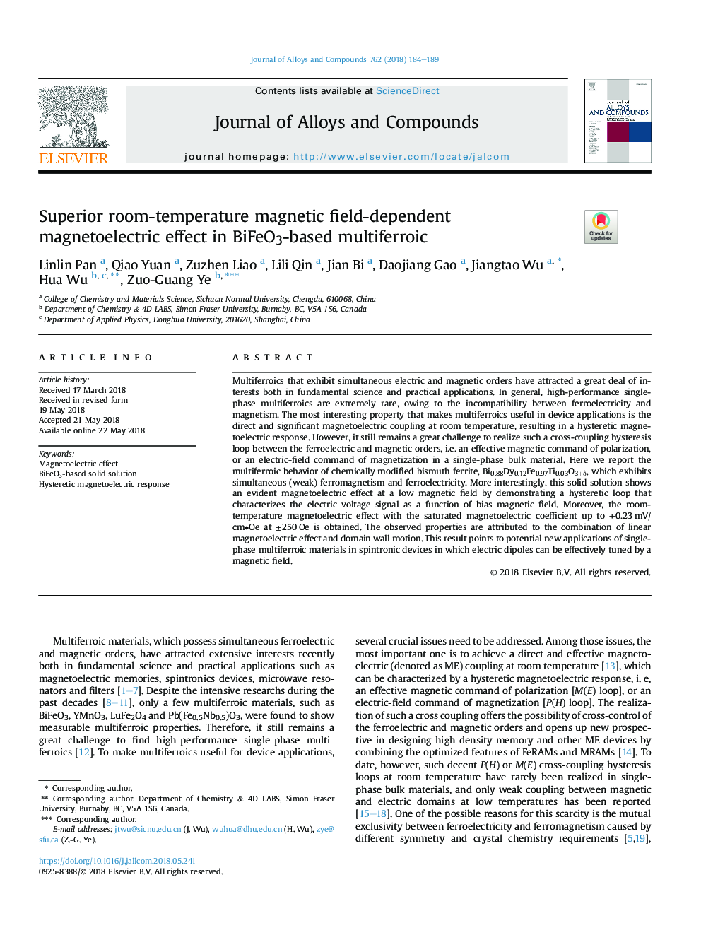 Superior room-temperature magnetic field-dependent magnetoelectric effect in BiFeO3-based multiferroic