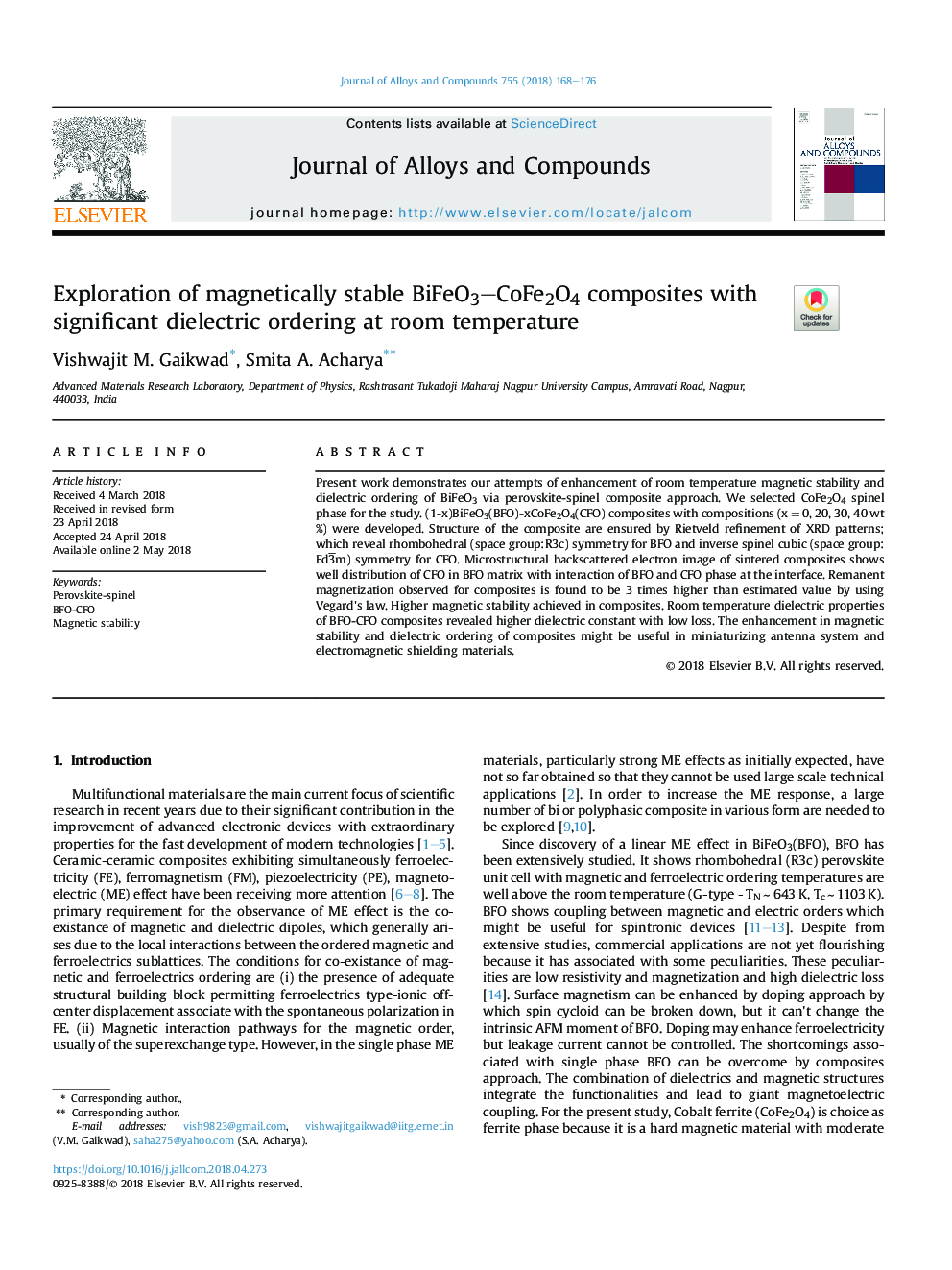 Exploration of magnetically stable BiFeO3CoFe2O4 composites with significant dielectric ordering at room temperature