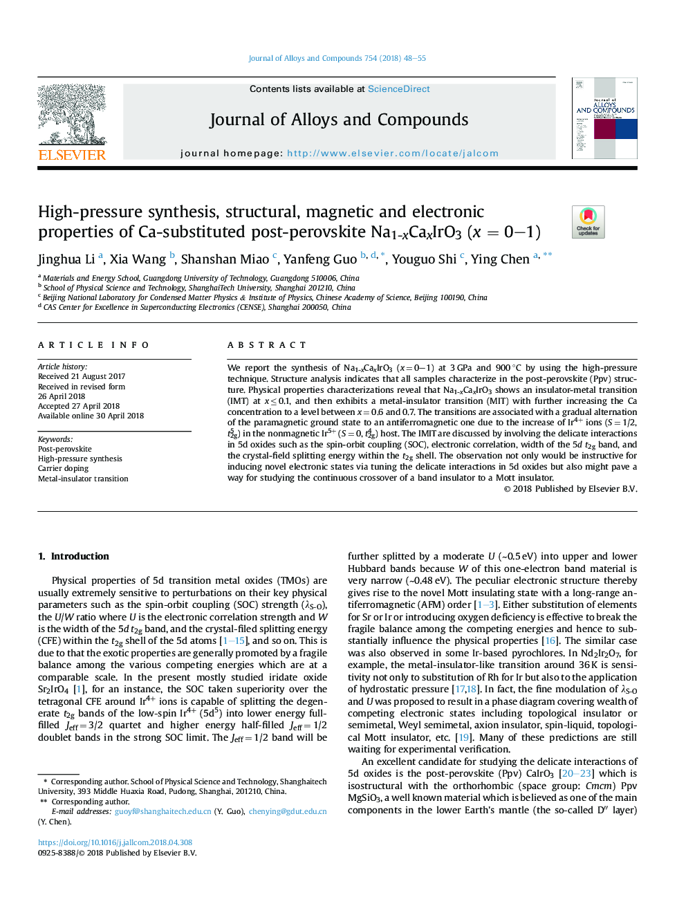 High-pressure synthesis, structural, magnetic and electronic properties of Ca-substituted post-perovskite Na1-xCaxIrO3 (xÂ = 0-1)