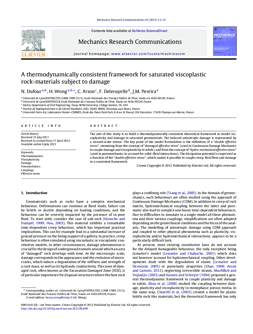 A thermodynamically consistent framework for saturated viscoplastic rock-materials subject to damage