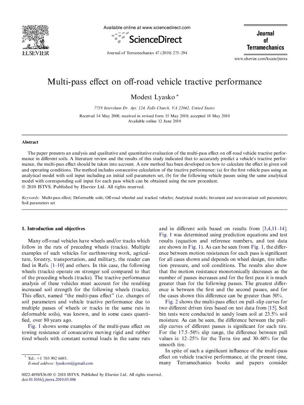 Multi-pass effect on off-road vehicle tractive performance