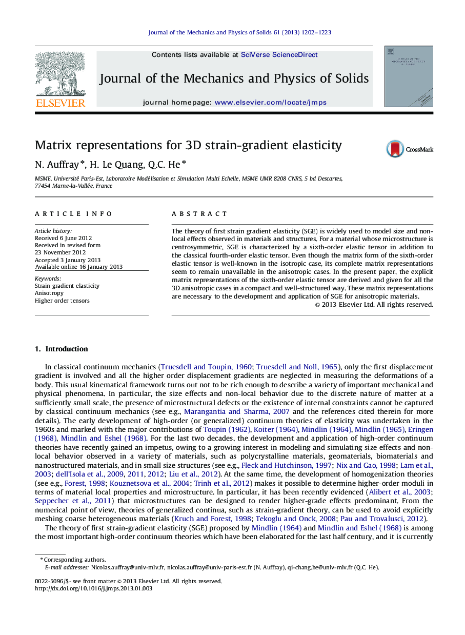 Matrix representations for 3D strain-gradient elasticity