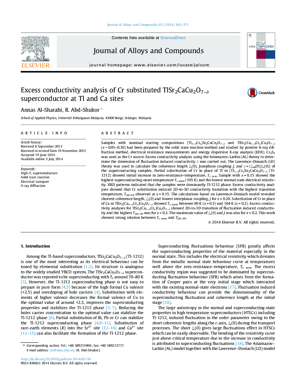 Excess conductivity analysis of Cr substituted TlSr2CaCu2O7-Î´ superconductor at Tl and Ca sites