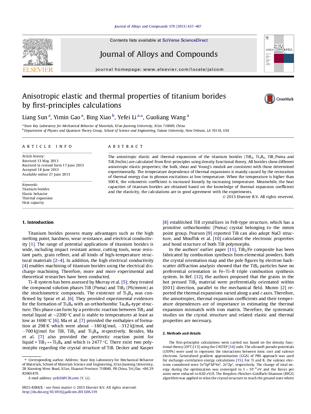 Anisotropic elastic and thermal properties of titanium borides by first-principles calculations