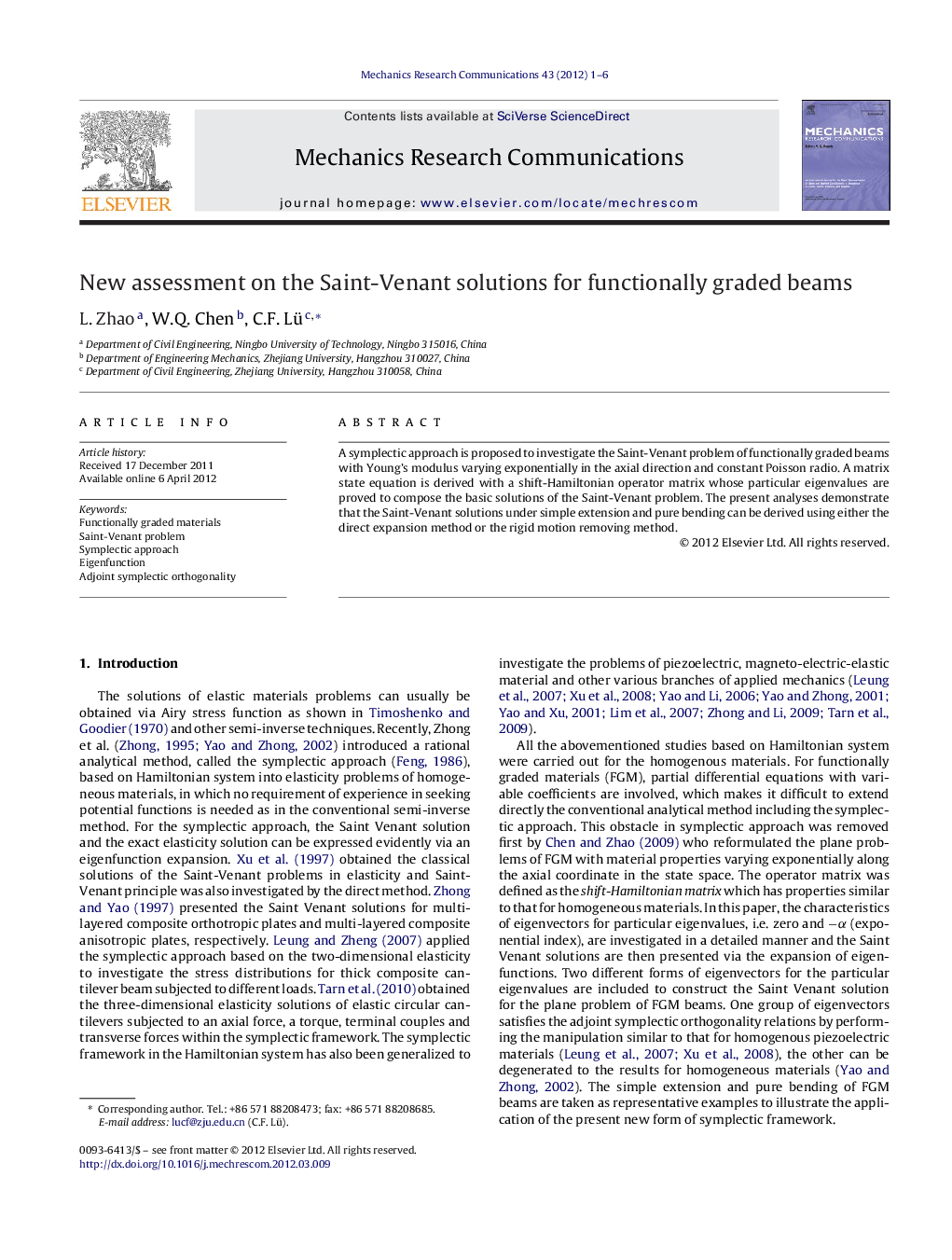 New assessment on the Saint-Venant solutions for functionally graded beams