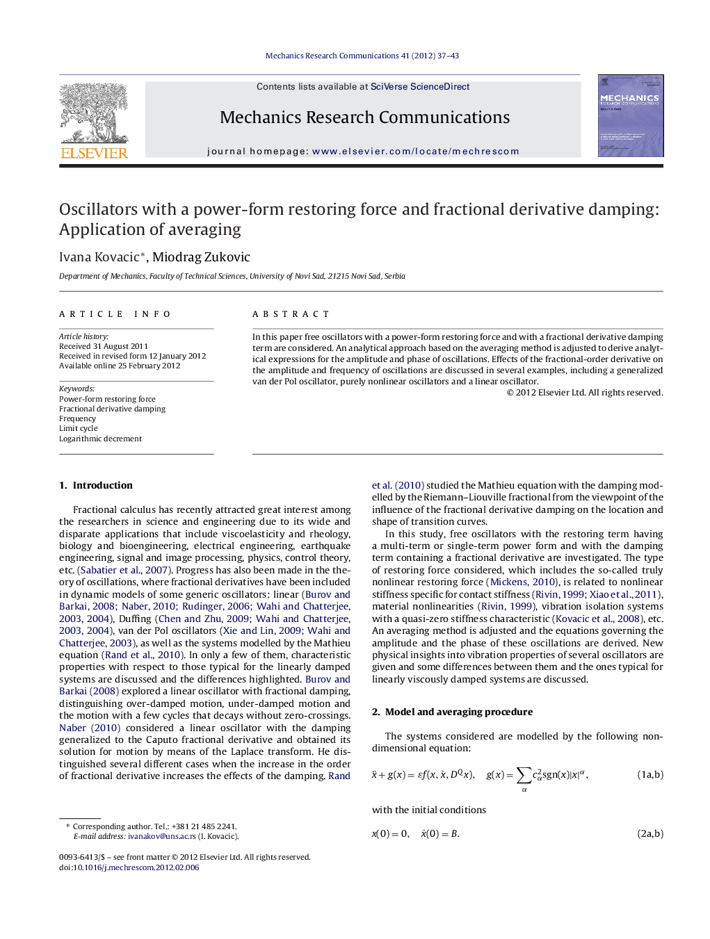 Oscillators with a power-form restoring force and fractional derivative damping: Application of averaging