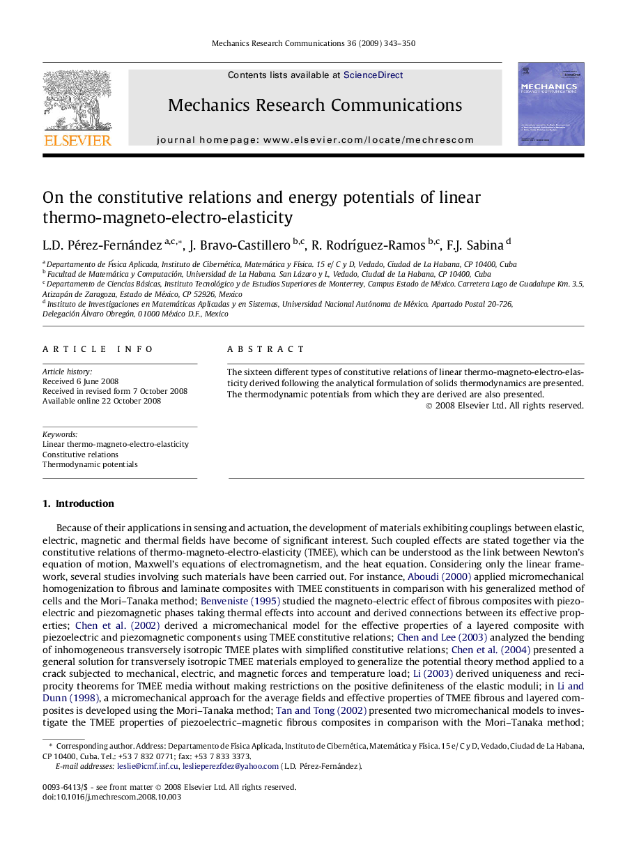 On the constitutive relations and energy potentials of linear thermo-magneto-electro-elasticity