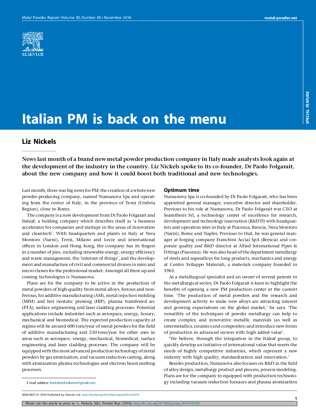 نخست وزیر ایتالیا در منو است 