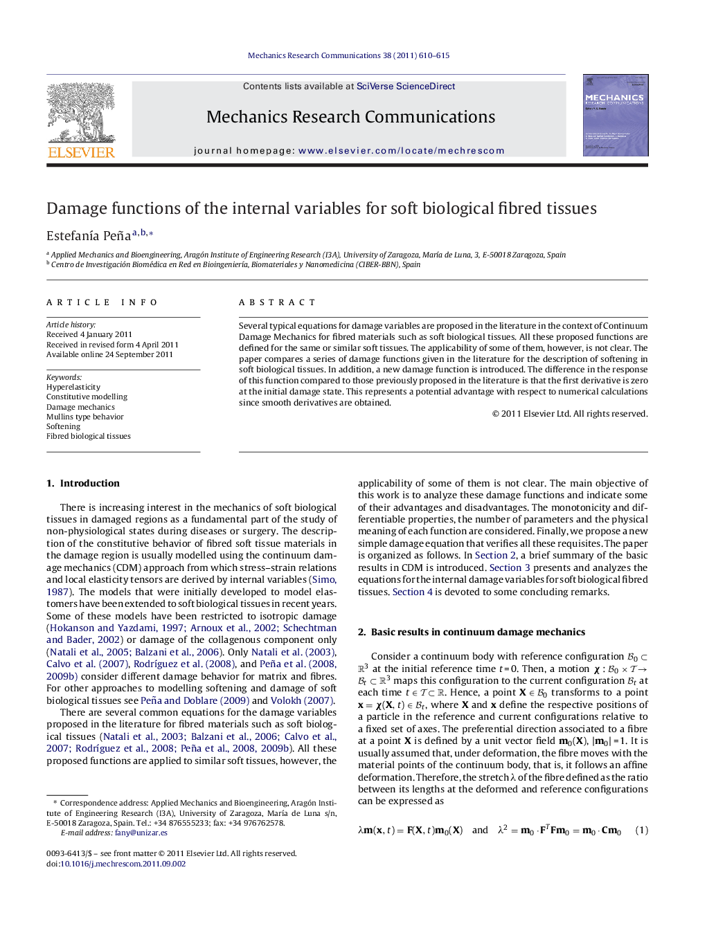 Damage functions of the internal variables for soft biological fibred tissues