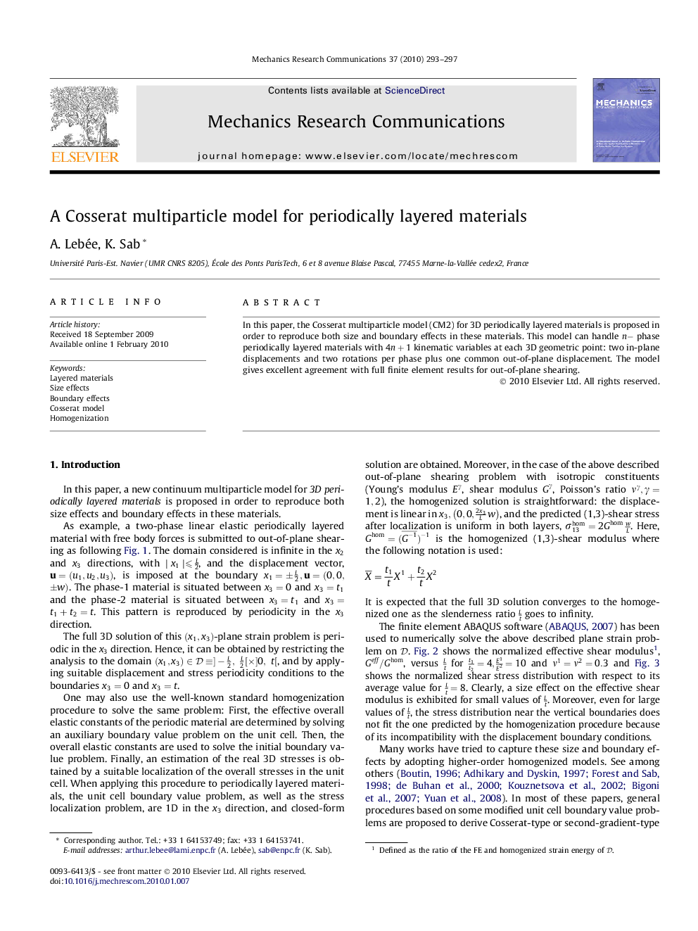 A Cosserat multiparticle model for periodically layered materials