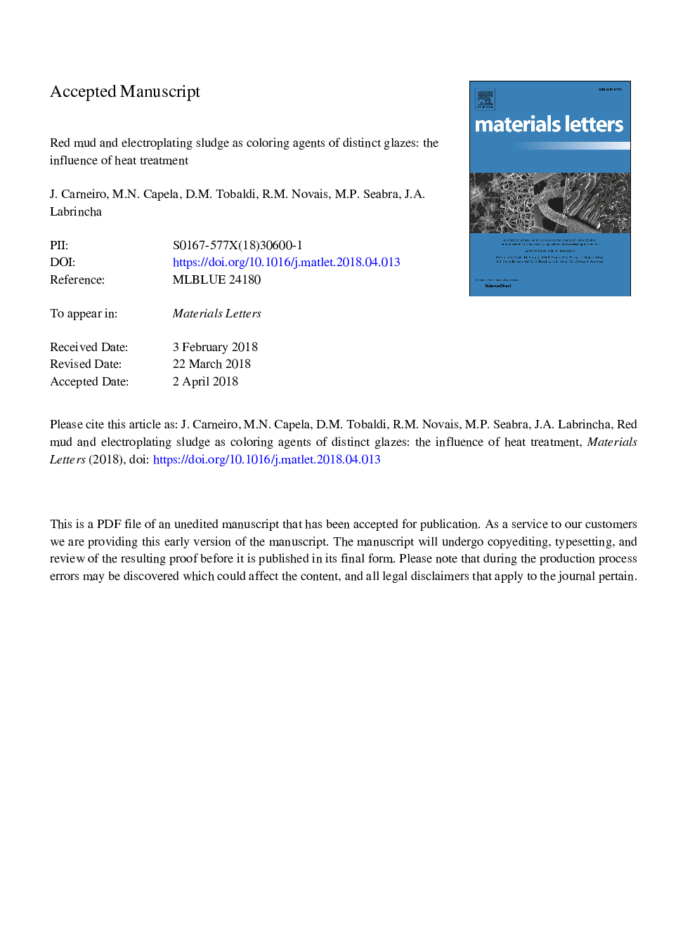 Red mud and electroplating sludge as coloring agents of distinct glazes: The influence of heat treatment