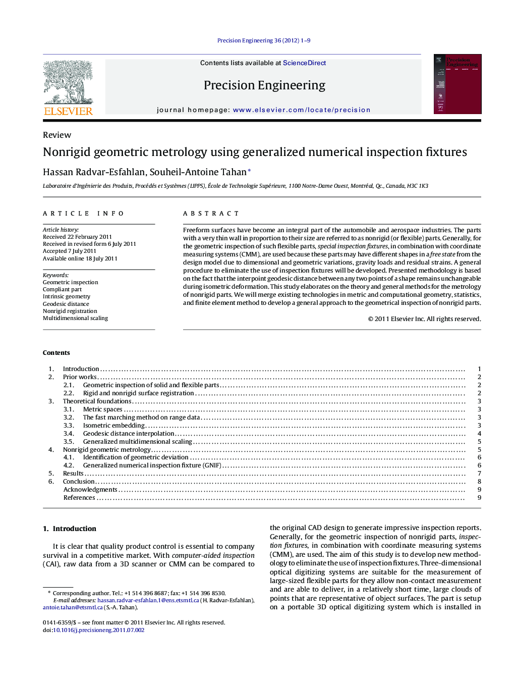 Nonrigid geometric metrology using generalized numerical inspection fixtures