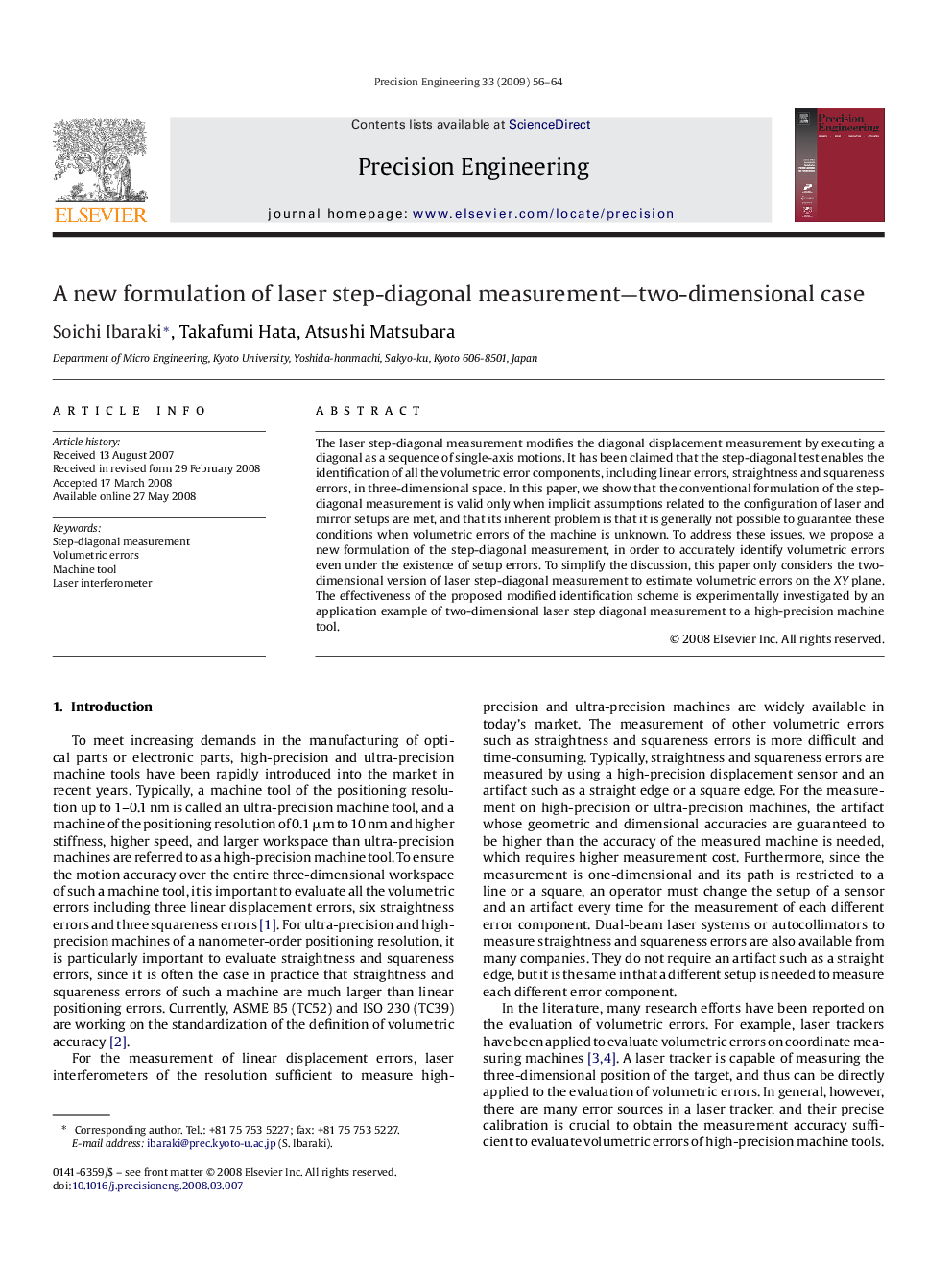 A new formulation of laser step-diagonal measurement—two-dimensional case