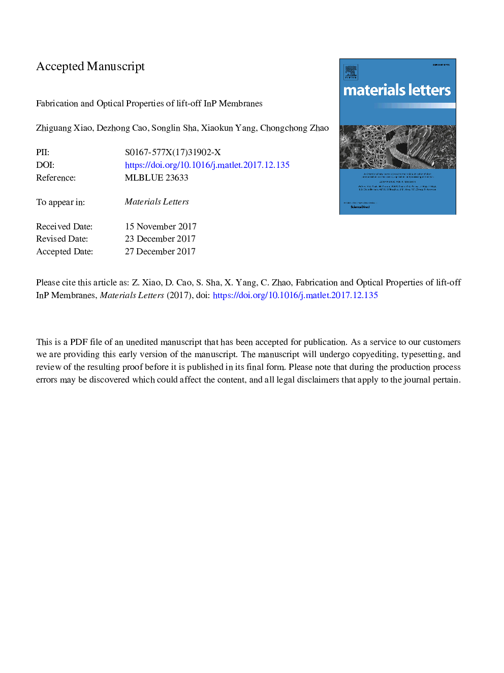 Fabrication and optical properties of lift-off InP membranes