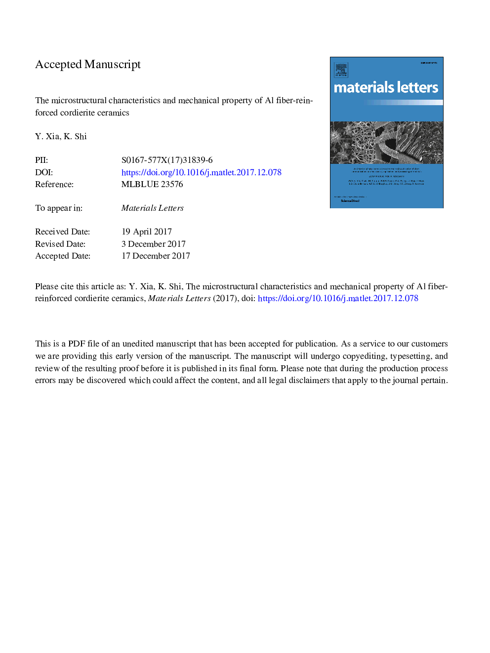 ویژگی های ریز ساختاری و ویژگی های مکانیکی سرامیک کوردیریت تقویت شده با فی 