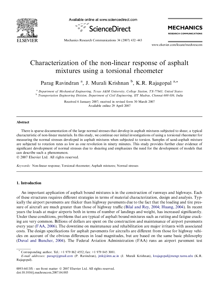 Characterization of the non-linear response of asphalt mixtures using a torsional rheometer