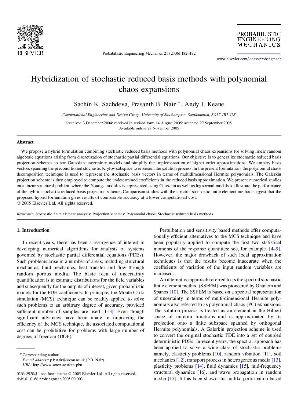 Hybridization of stochastic reduced basis methods with polynomial chaos expansions