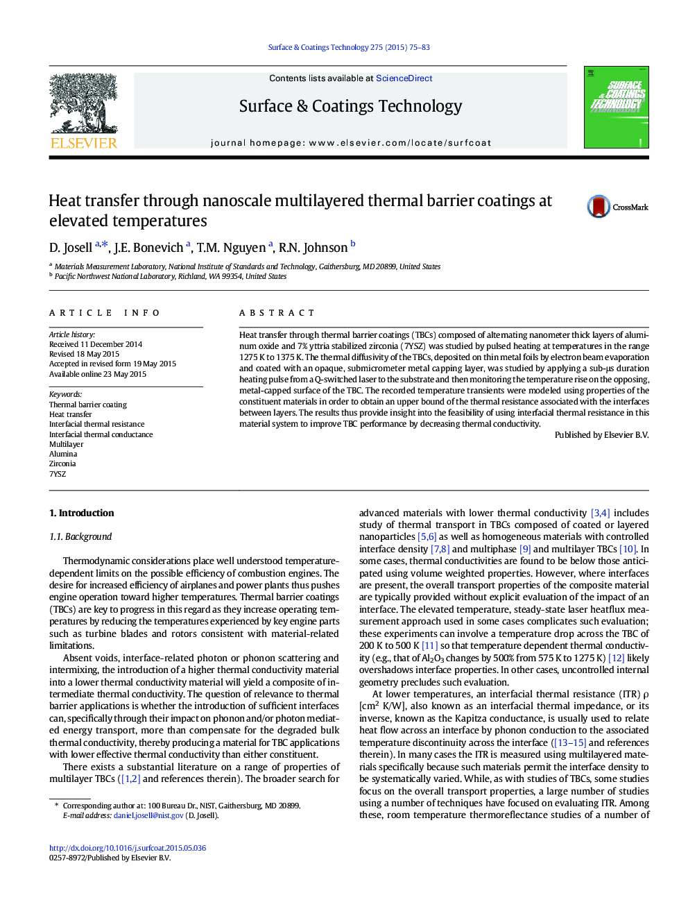 Heat transfer through nanoscale multilayered thermal barrier coatings at elevated temperatures