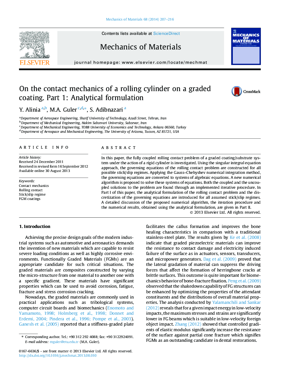 On the contact mechanics of a rolling cylinder on a graded coating. Part 1: Analytical formulation