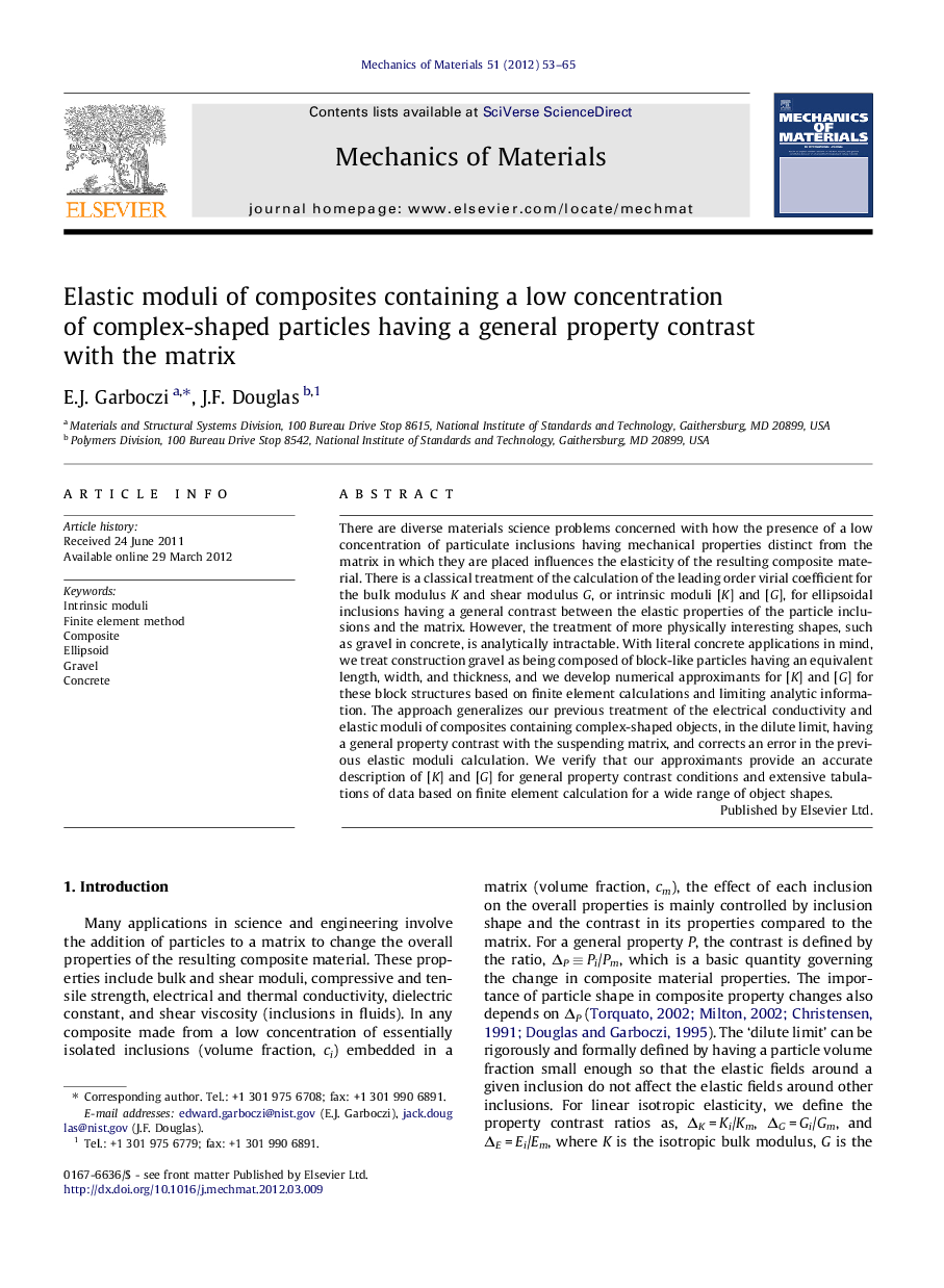 Elastic moduli of composites containing a low concentration of complex-shaped particles having a general property contrast with the matrix