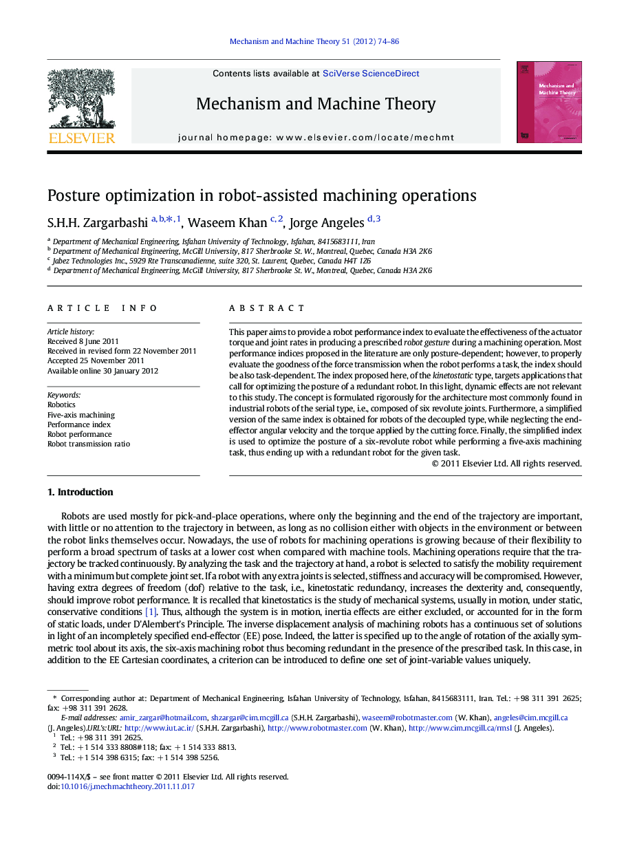 Posture optimization in robot-assisted machining operations