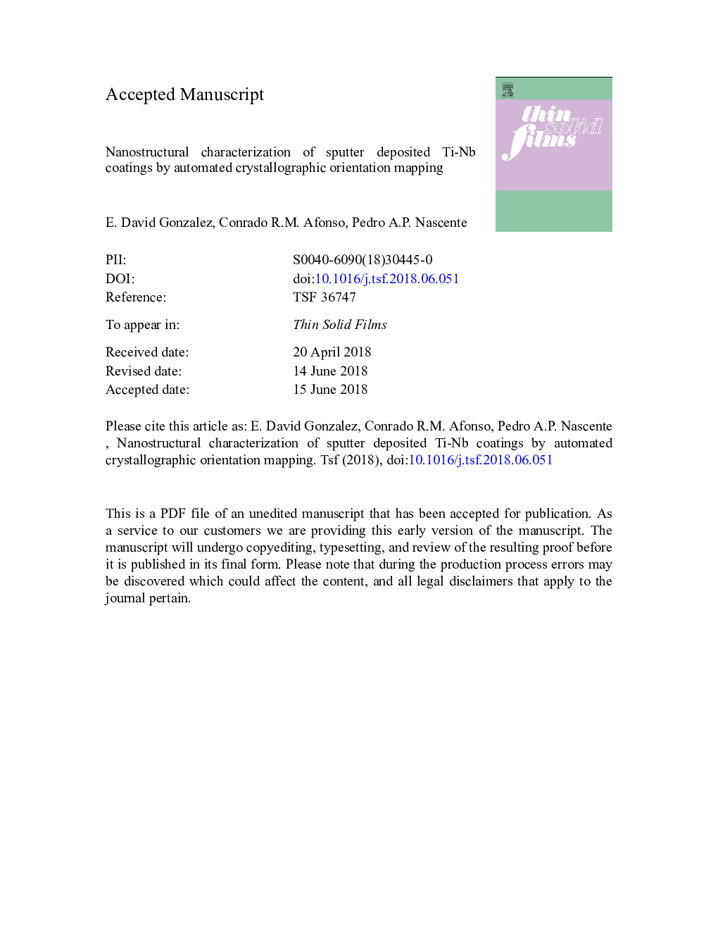 Nanostructural characterization of sputter deposited Ti-Nb coatings byautomated crystallographic orientation mapping