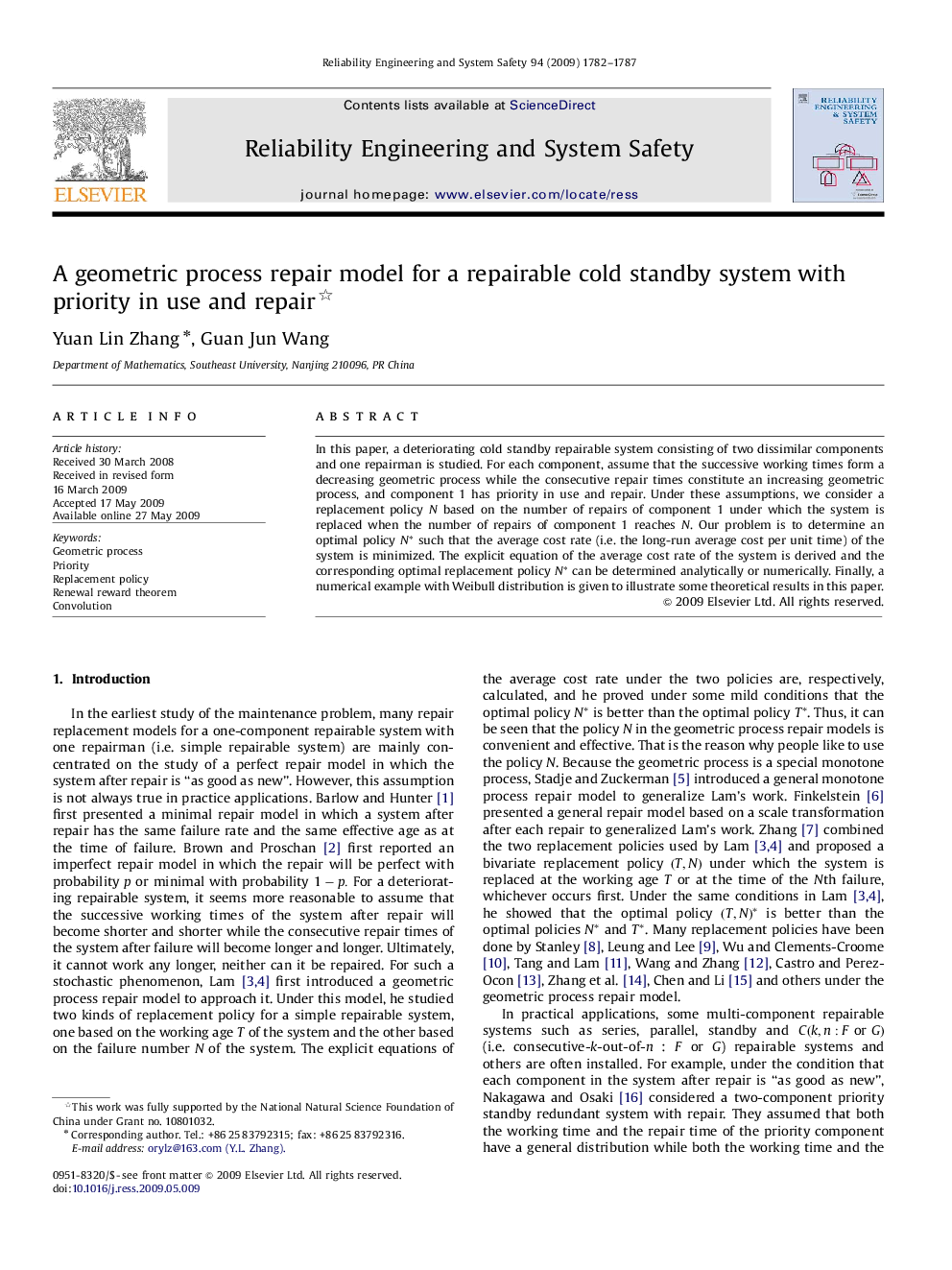 A geometric process repair model for a repairable cold standby system with priority in use and repair 