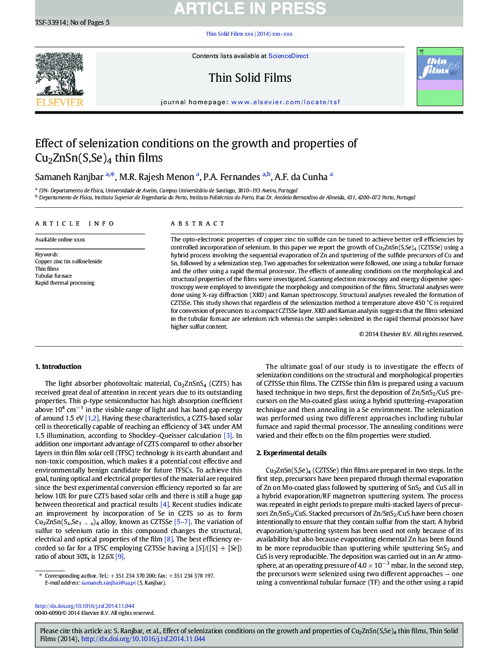 Effect of selenization conditions on the growth and properties of Cu2ZnSn(S,Se)4 thin films