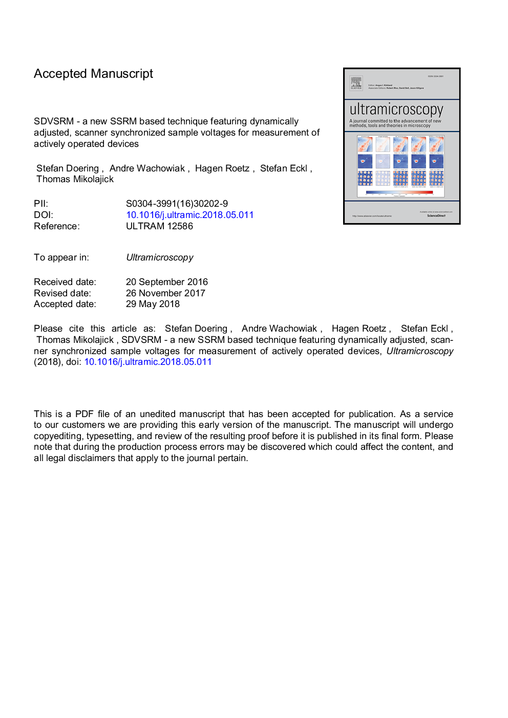 SDVSRM - a new SSRM based technique featuring dynamically adjusted, scanner synchronized sample voltages for measurement of actively operated devices