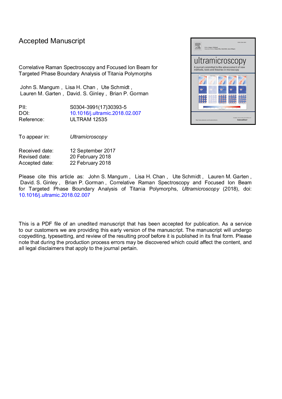 Correlative Raman spectroscopy and focused ion beam for targeted phase boundary analysis of titania polymorphs